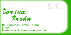 dorina krohn business card